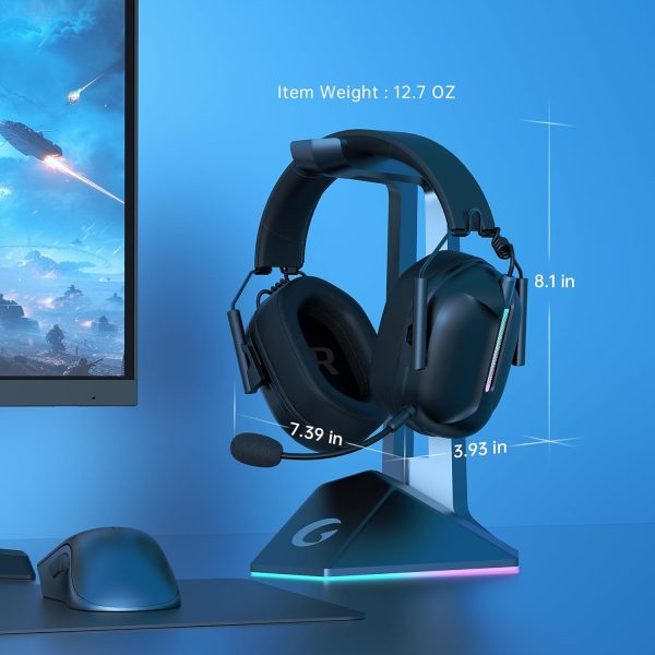 2.4GHz Wireless Gaming Headset for PC, PS4, PS5, Mac, Nintendo Switch, Bluetooth 5.2 Gaming Headphones with Noise Canceling Microphone, Stereo Sound, ONLY 3.5mm Wired Mode for Xbox Series-Black - Image 8