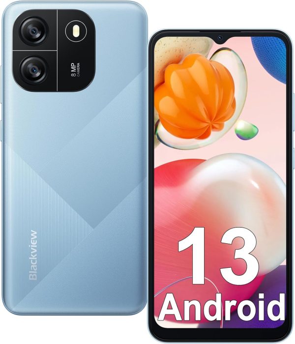 Blackview Wave 6C Unlocked Phones, Android 13 Mobile Phone, 5100mAh 10W Fast, Octa-Core 4GB+32GB/SD 1TB Android Phones, 6.52" HD+ Diaplay, 3 Card Slots, 4G Dual SIM Phone, 8MP+5MP, T-mobile Cellphone