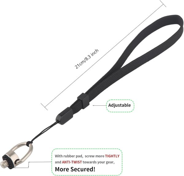 Camera Hand Wrist Strap with 1/4-20 Screw for Insta360 X3, X4, Lanyard for Action Camera ONE X2, ONE X, GO2, GO3, ONE RS, ONE R, Selfie Sticks - Image 6