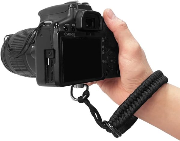 Camera Wrist Strap Adjustable Paracord Camera Hand Straps Lanyard with 1/4 Inch D Ring Screw for DSLR Camera Phone Gimbal Stabilizer Selfie Stick Tripod Mount - Image 3