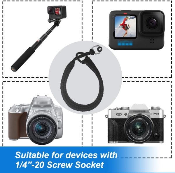Camera Wrist Strap Paracord Camera Hand Wrist Straps Lanyard with D Ring Screw for DSLR Mirrorless Cameras Phone Gimbal Stabilizer Selfie Stick Tripod Mount - Image 7