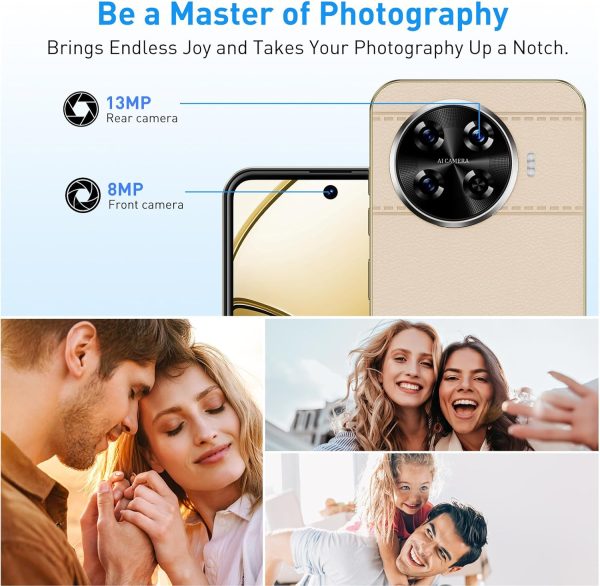 Xgody Unlocked Cell Phone X31,6.52 Inch QHD Waterdrop Screen Smartphone,4G Dual SIM Cheap Mobile Phones 3GB+64GB Expanded 256G 4250mAh Battery 13MP Camera T-Mobile Android Phone with Face Unlock - Image 4
