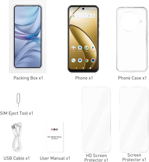 Xgody Unlocked Cell Phone X31,6.52 Inch QHD Waterdrop Screen Smartphone,4G Dual SIM Cheap Mobile Phones 3GB+64GB Expanded 256G 4250mAh Battery 13MP Camera T-Mobile Android Phone with Face Unlock - Image 8